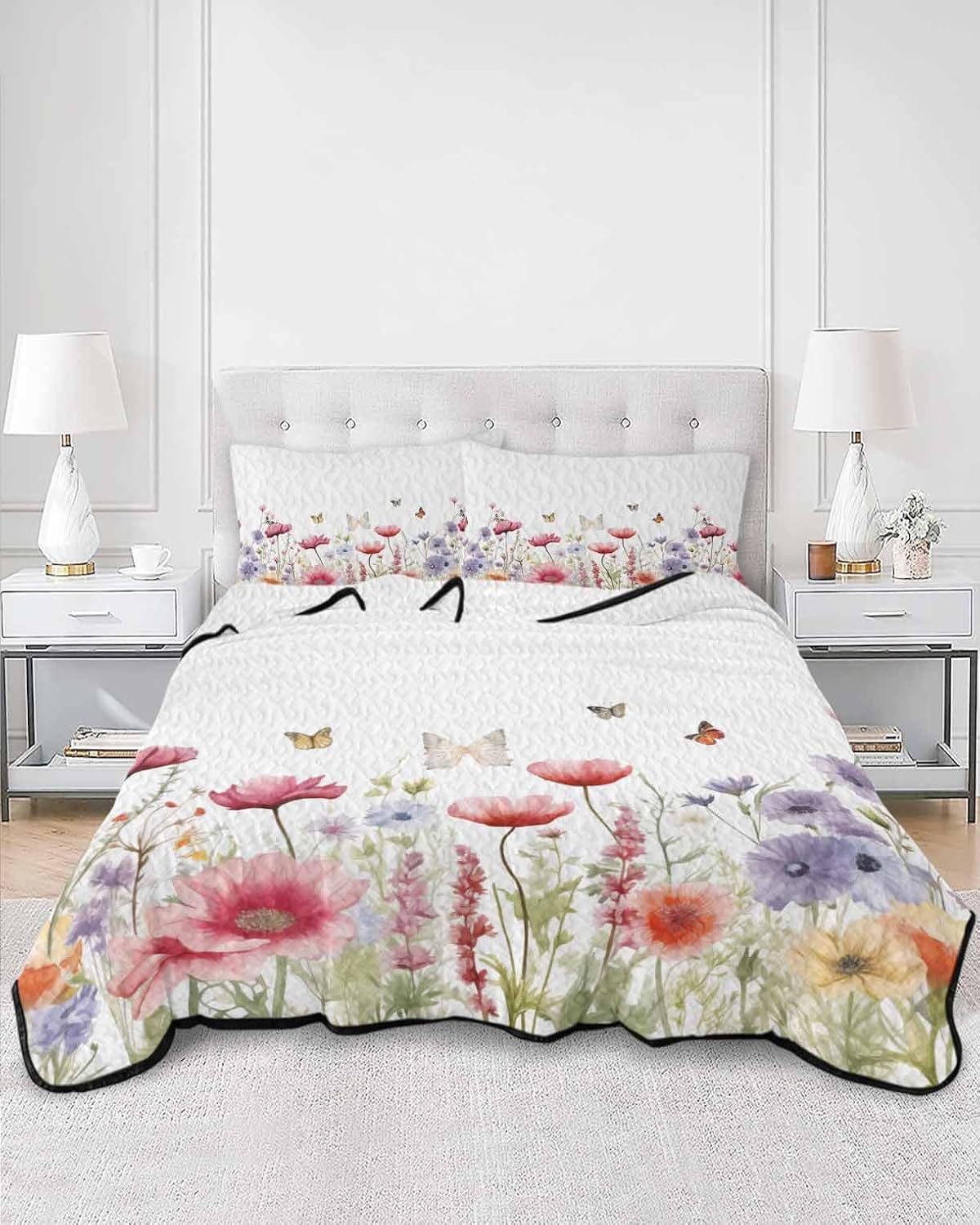 TocaHome Summer Quilt Set Twin XL 68x98 Inch 1