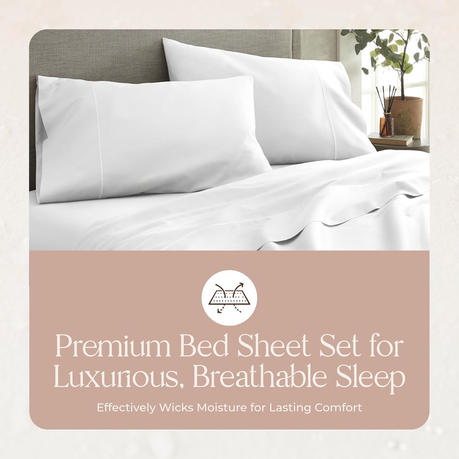 Whisper Organics 100 Organic Cotton Twin Sheets Set