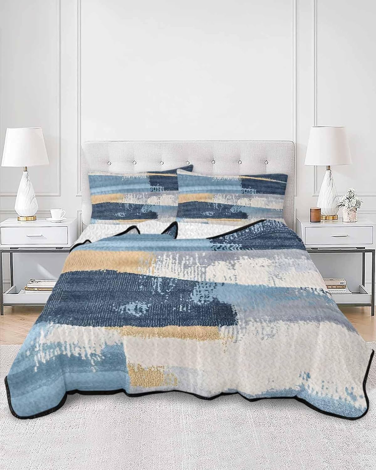 Chucoco Twin XL Quilt Bedding Set with 2 Pillow Shams