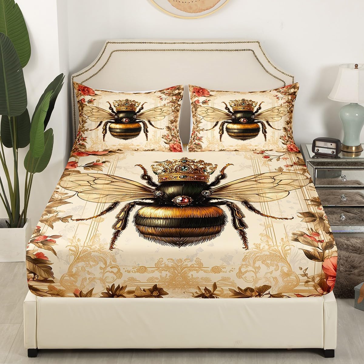 Castle Fairy Honey Bee Twin Bedding Set