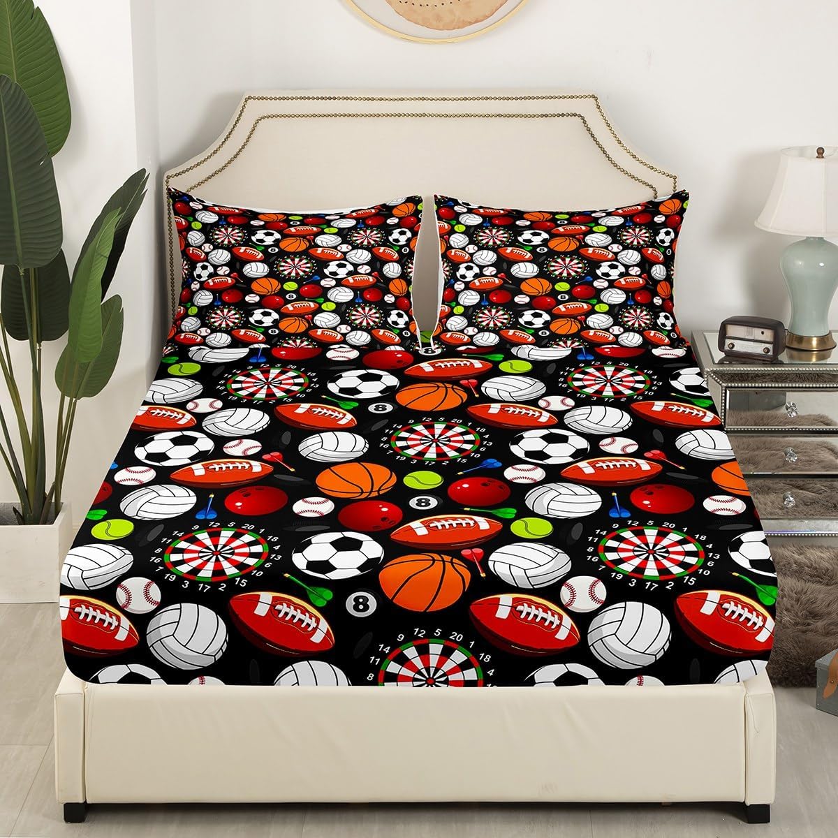 Erosebridal Sport Sheets Set for Kids Boys Teens