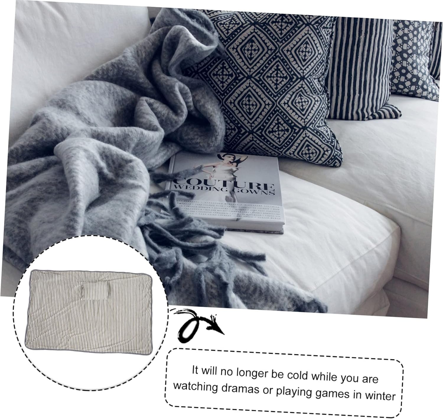 Zerodeko 1pc Electric Heated Blanket for Home and Travel