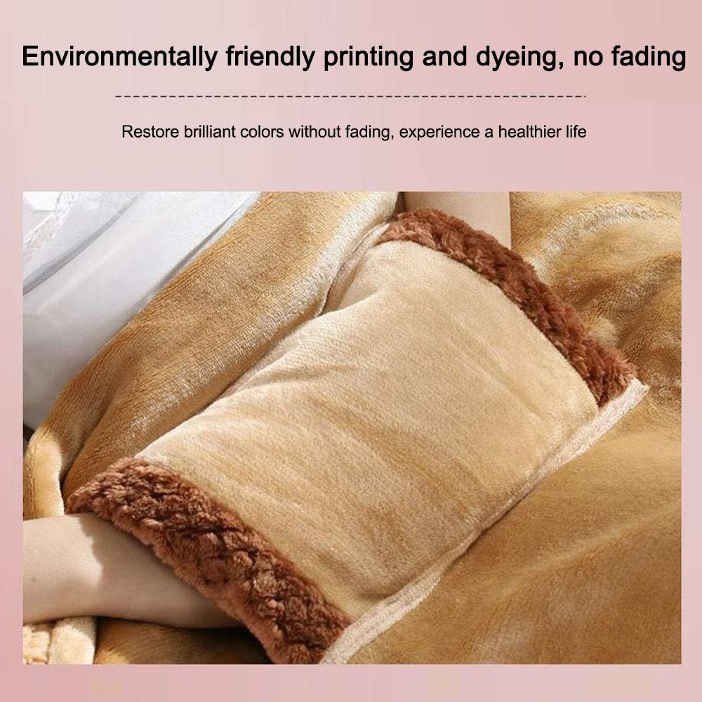 MSUIINT USB Flannel Heated Blanket with Hand Pocket - Purple
