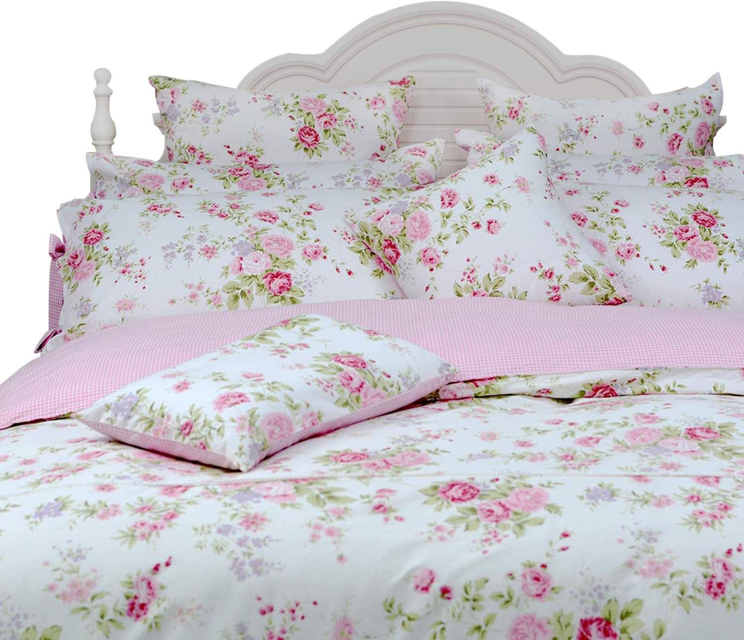 FADFAY Rose Floral Duvet Cover Set 3 Pieces Twin XL