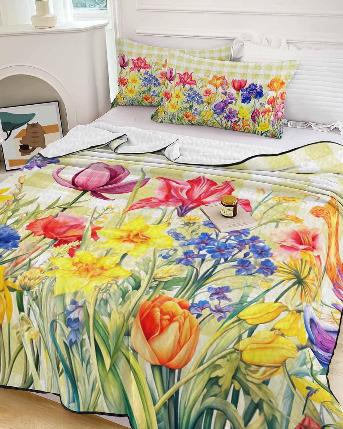 TocaHome Summer Quilt Twin XL Set 68x98 Inch