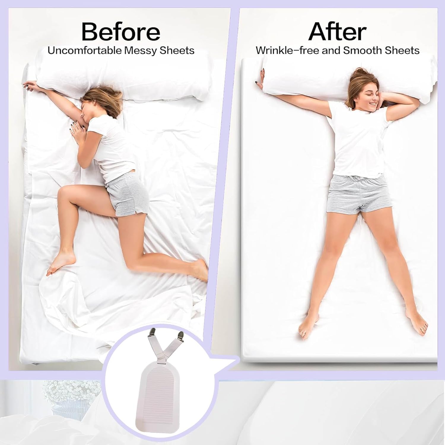 OUPUSES Bed Sheet Holders Straps 4pcs Adjustable