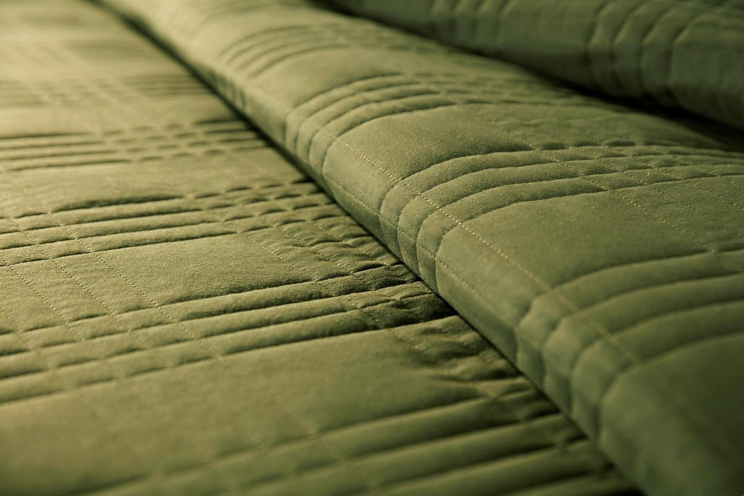 Chezmoi Collection Cypress Green Bedspread Set 3-Piece King Size
