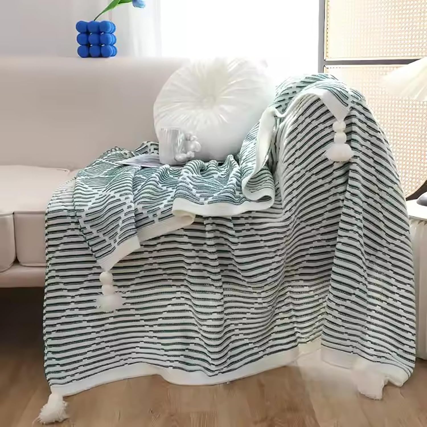 Fringed Bed Runner Durable Stretch Fabric for Bed Protection