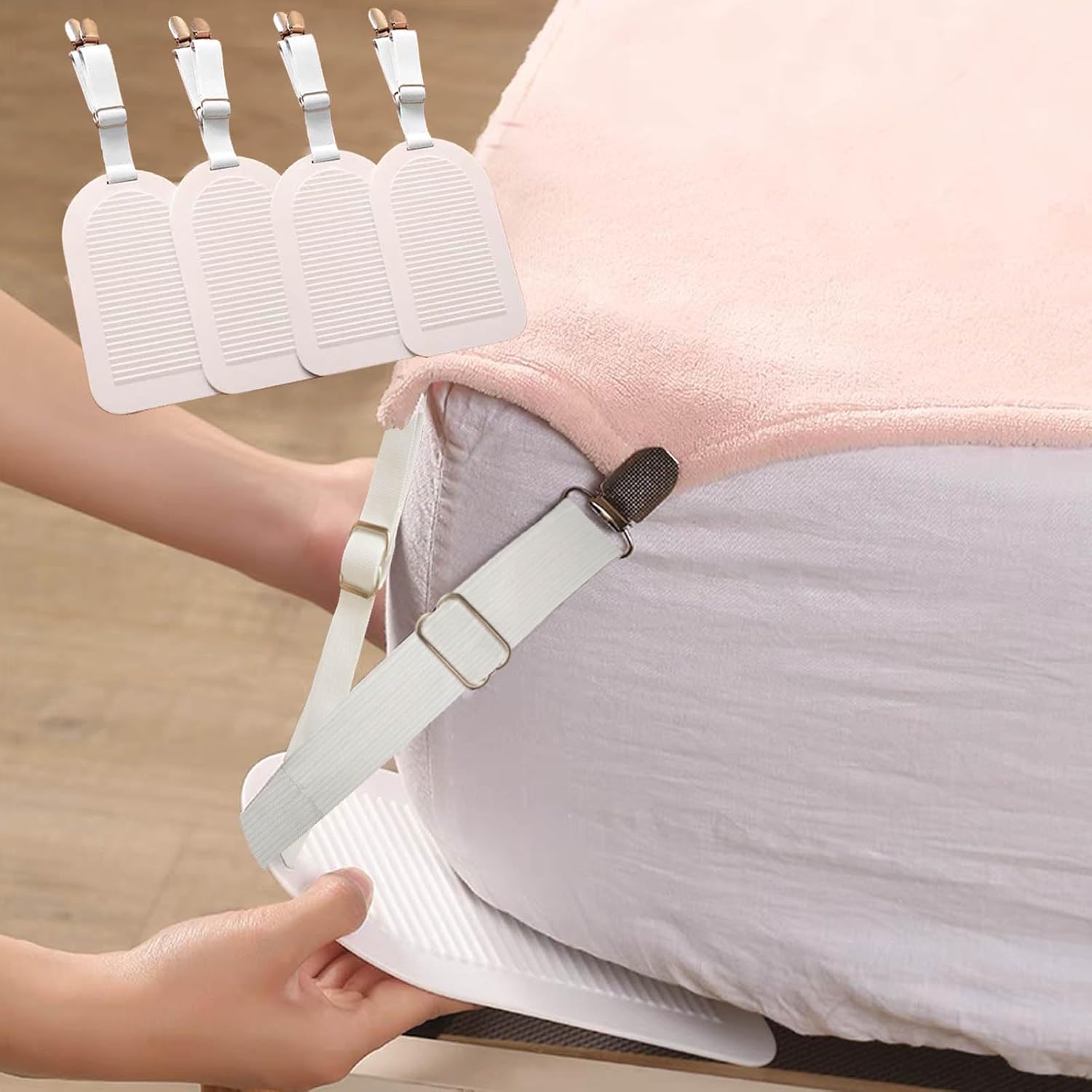 OUPUSES Bed Sheet Holders Straps 4pcs Adjustable