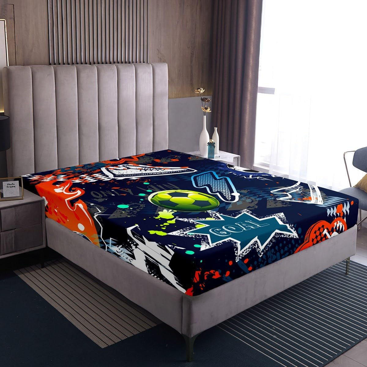 Erosebridal Boys Football Bed Sheet Set Twin Size