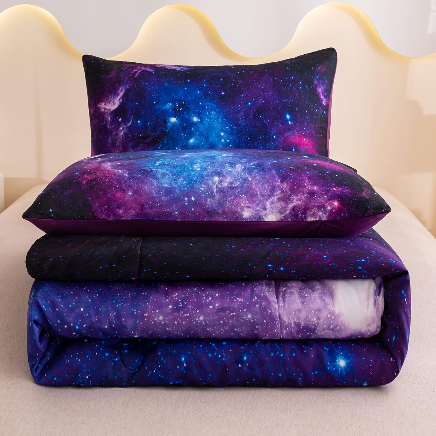 MWMWMW Galaxy Comforter Set Queen