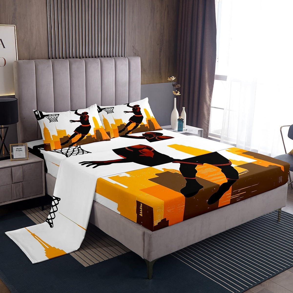 Erosebridal Ball Game Bedding Set for Boys Full Size