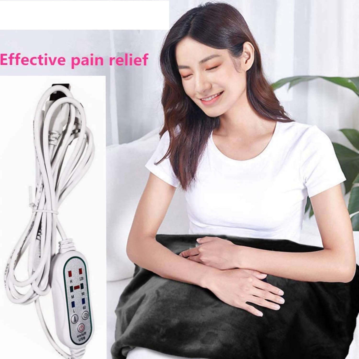 CENRF Heated Throw Blanket with 3 Temperature Settings