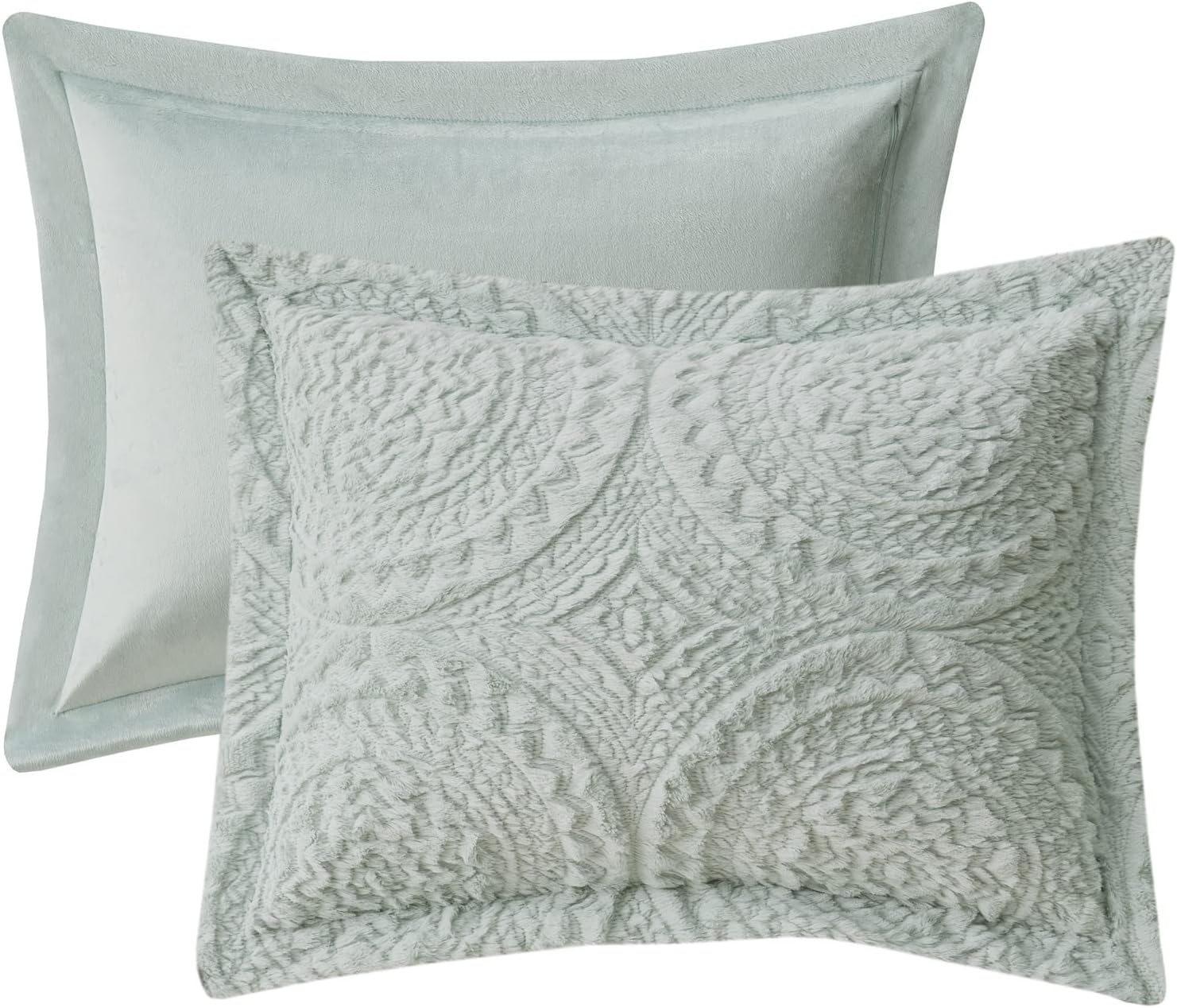 Madison Park Arya Plush Comforter Set Aqua 2 Piece 1