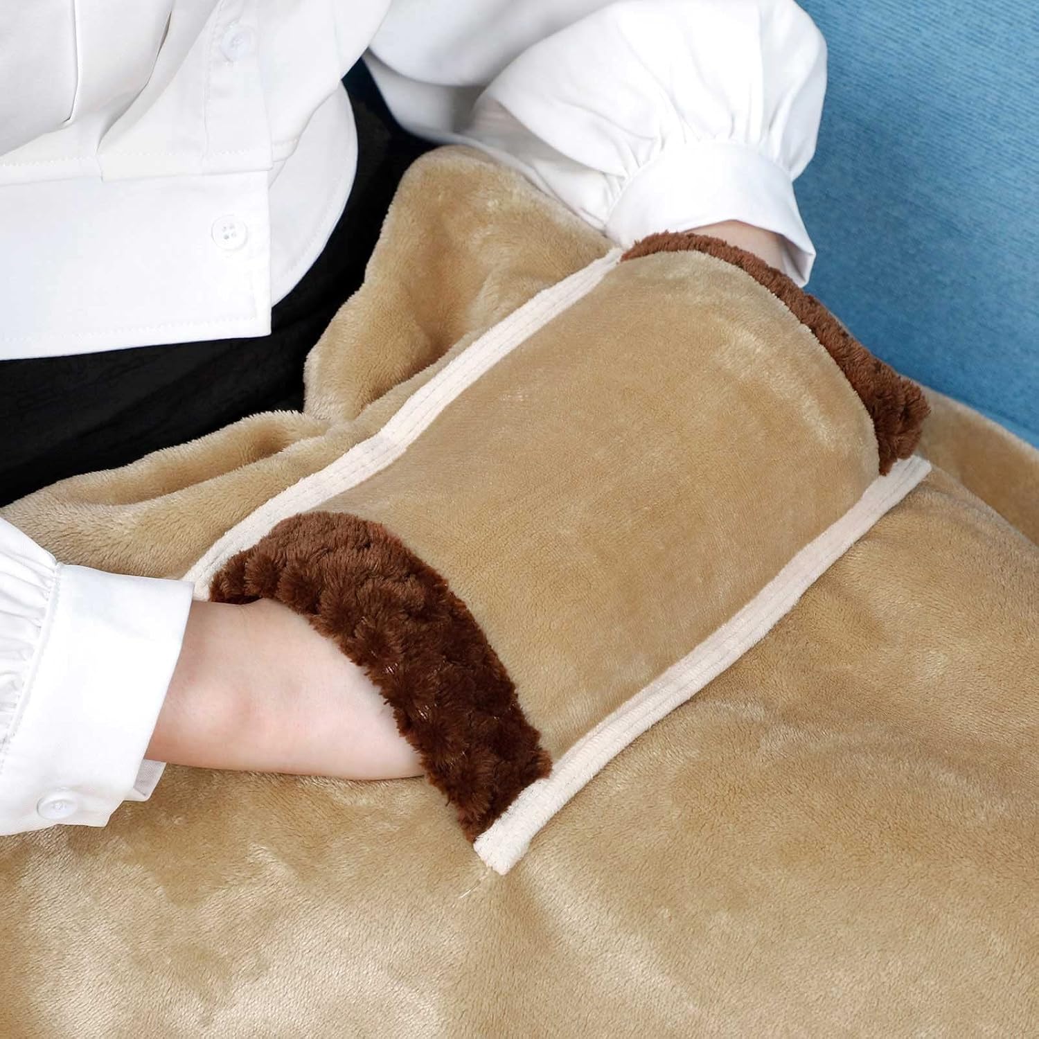Portable Battery Heated Blanket Throw for Winter