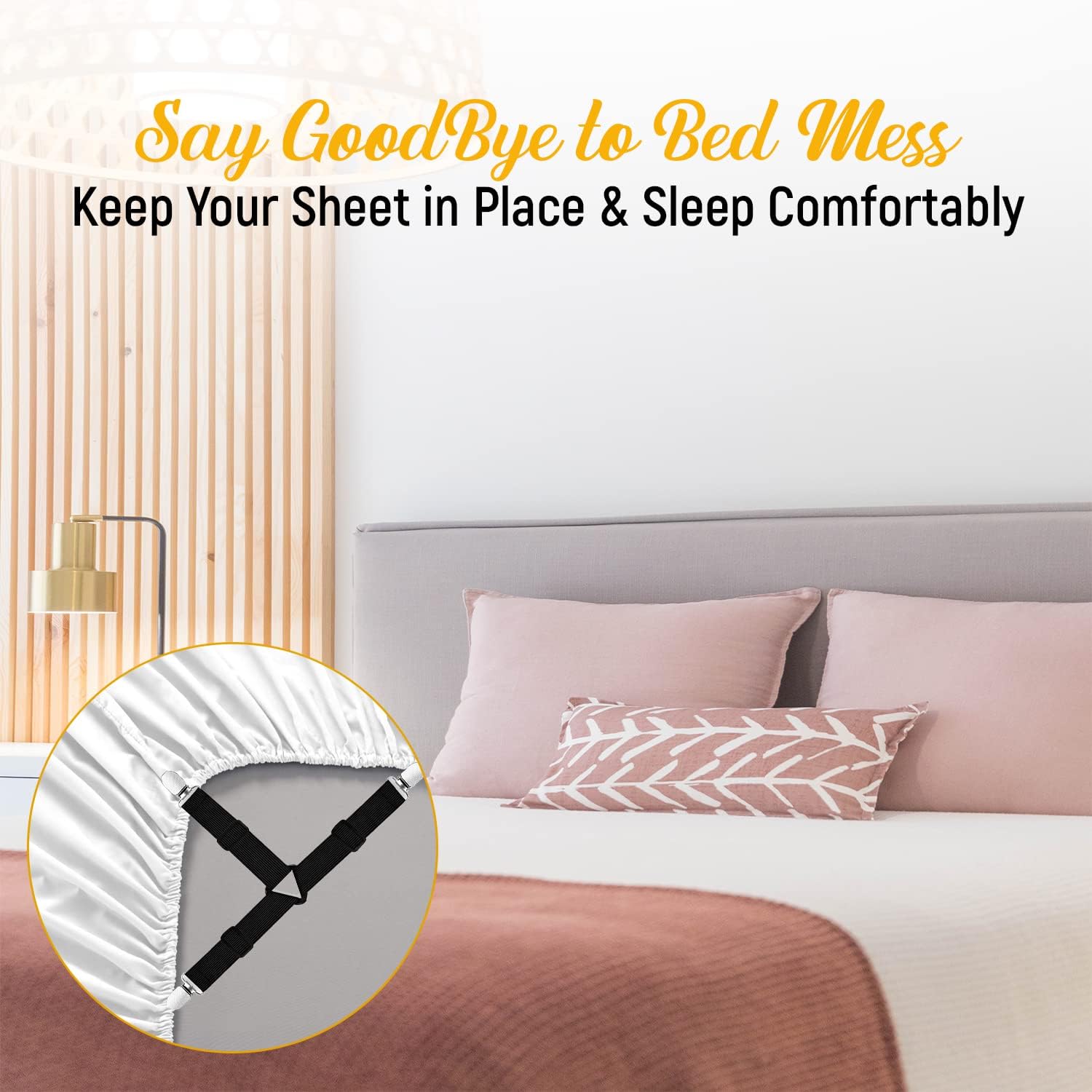DORARA 8 Pack Bed Sheet Holder Straps
