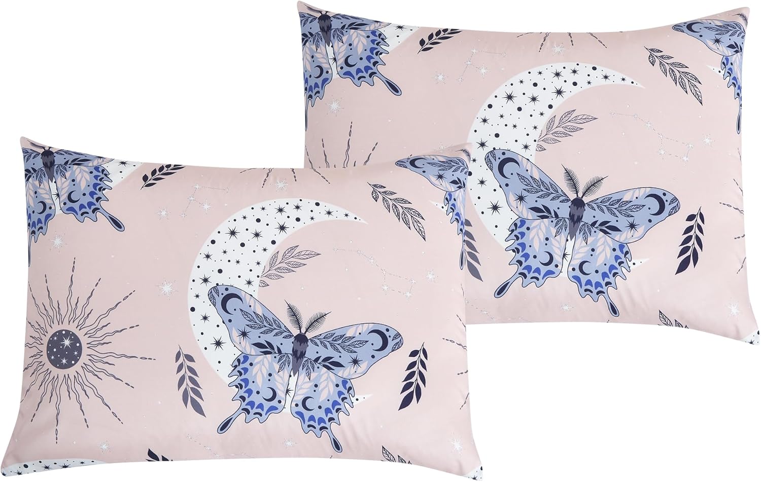 ESCA Butterfly Kids Comforter Set Twin Size Blush Pink