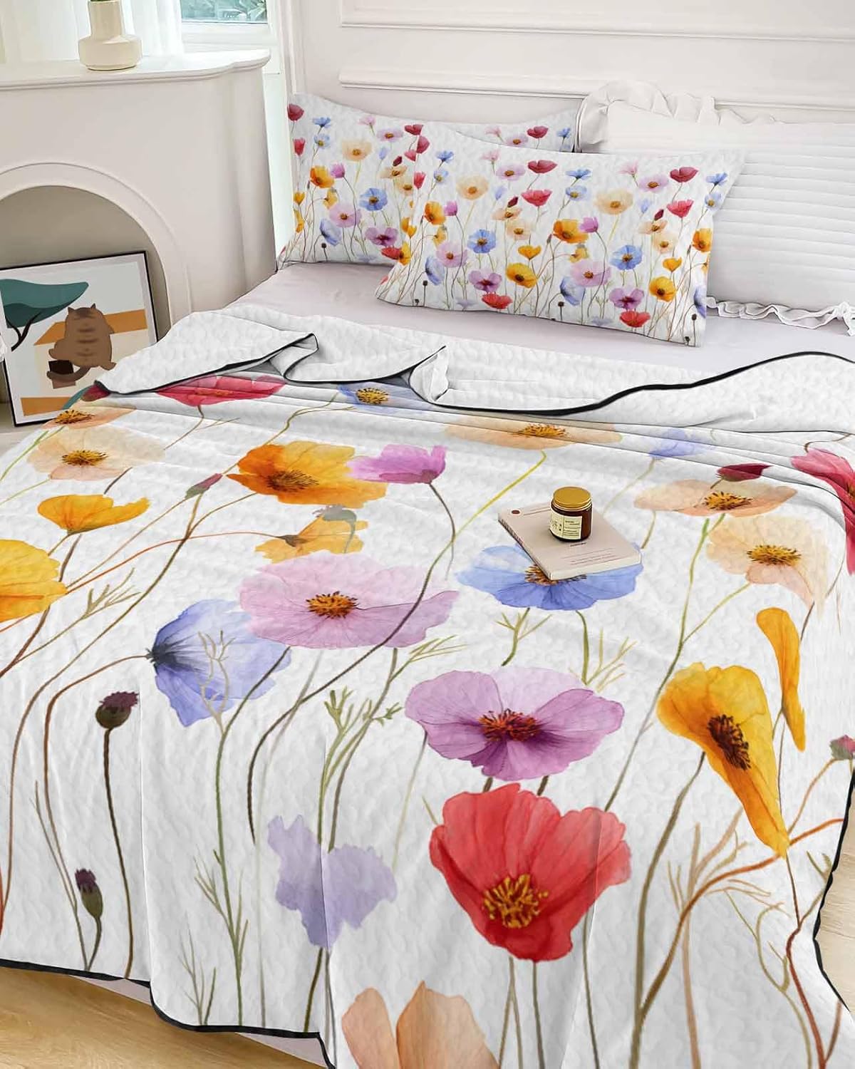 Onekaccu Spring Flowers Quilt Set 3 Pieces