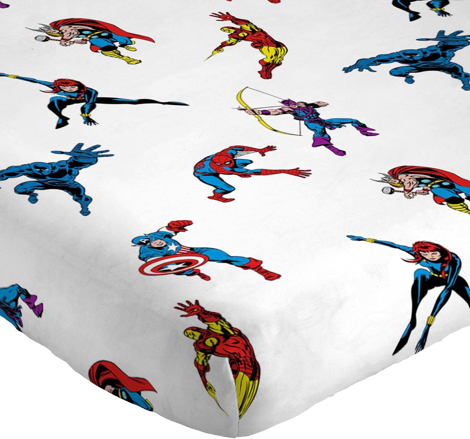 Saturday Park Marvel Avengers Full Sheet Set - 4 Piece Organic Cotton