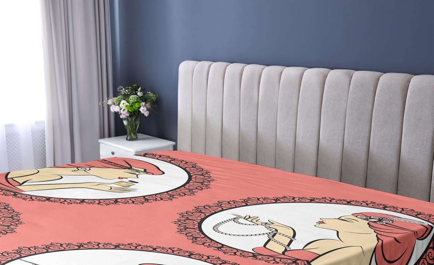 Ambesonne Vintage Woman Fitted Sheet Set
