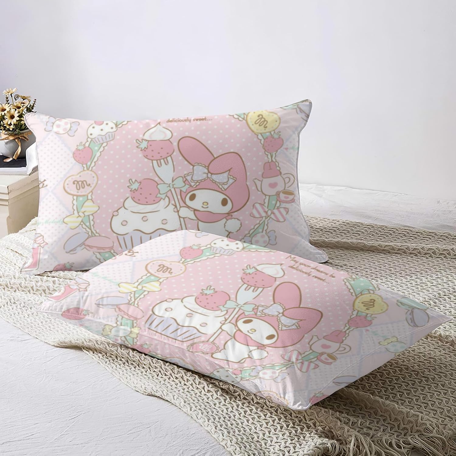 DIEZ Kawaii Bunny Comforter Set Twin XL 3pcs 1