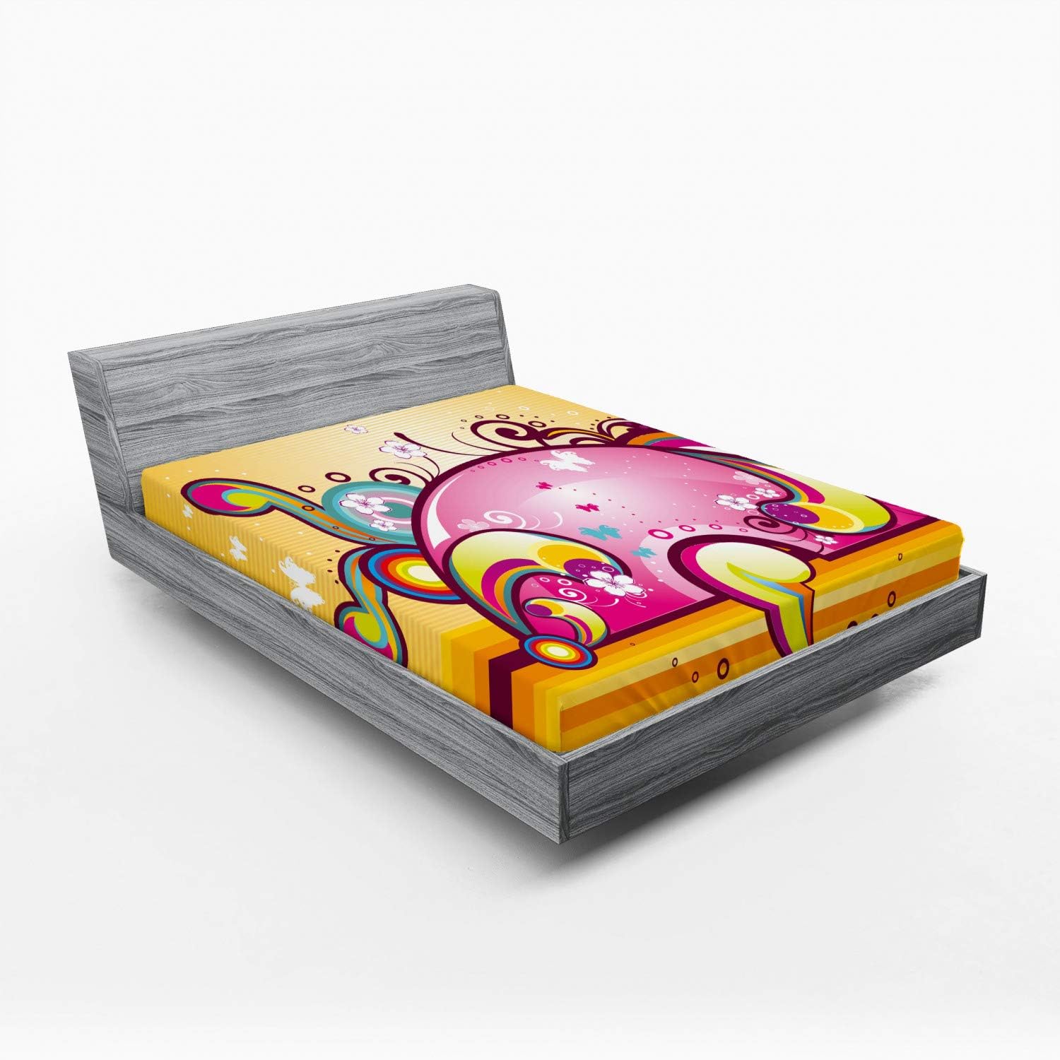 Ambesonne Marigold Pink California King Sheet Set