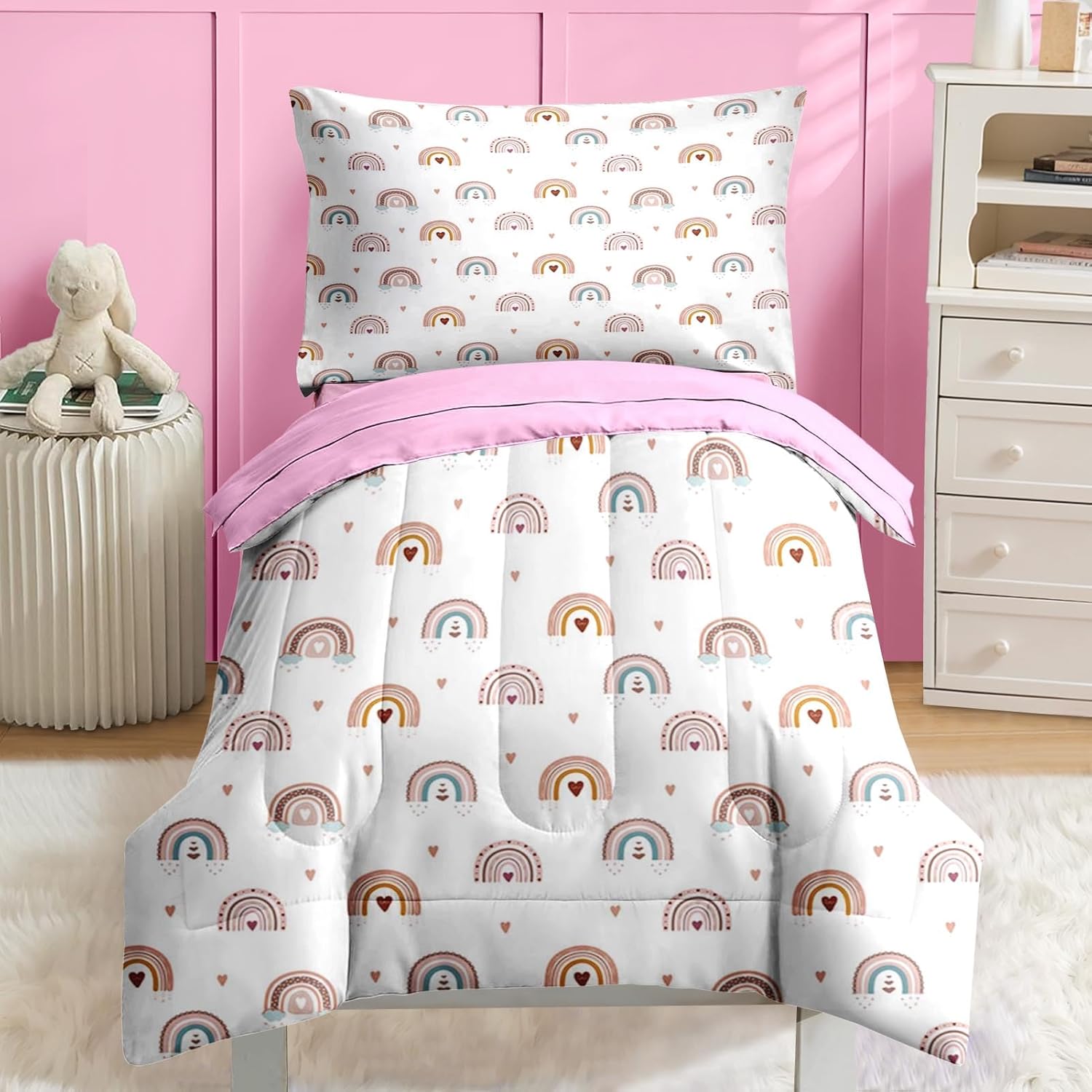 Nesker 4 Pcs Comforter Set Toddler Size