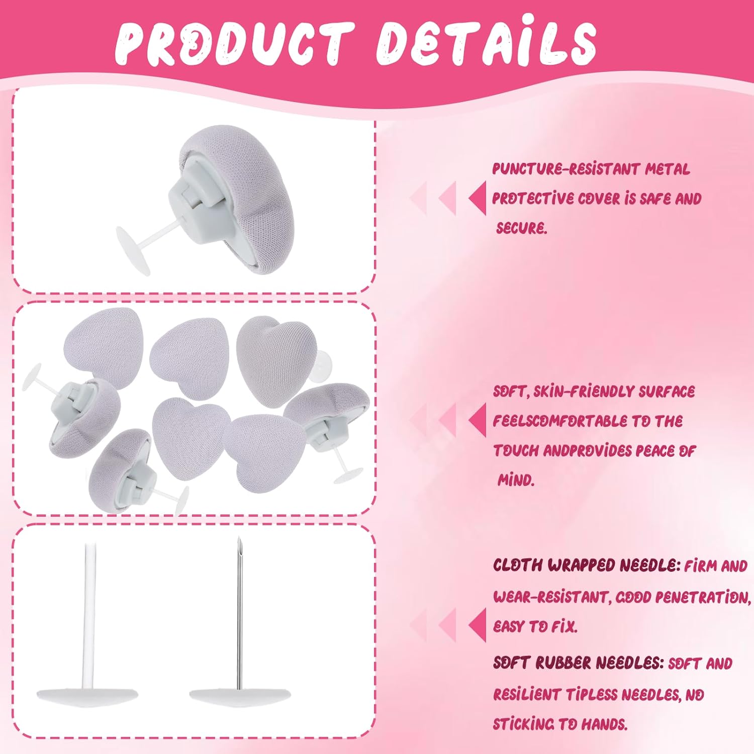 16Pcs Heart-Shaped Duvet Clips with Pins for Bedding and Curtains