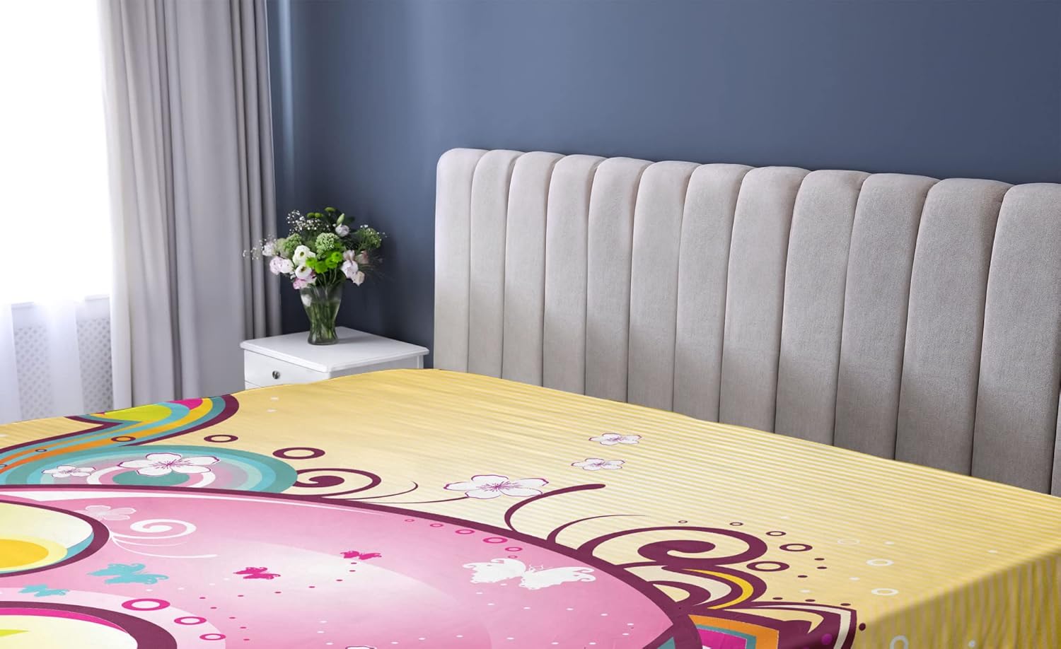 Ambesonne Marigold Pink California King Sheet Set
