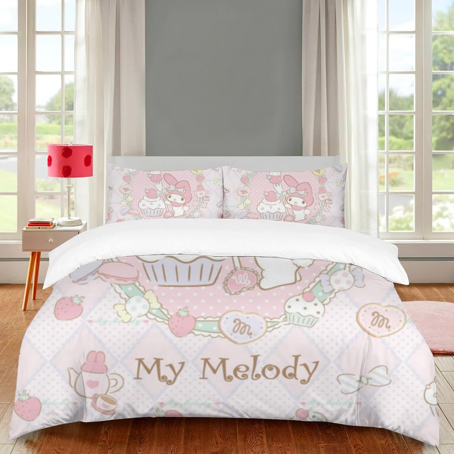 DIEZ Kawaii Bunny Comforter Set Twin XL 3pcs 1