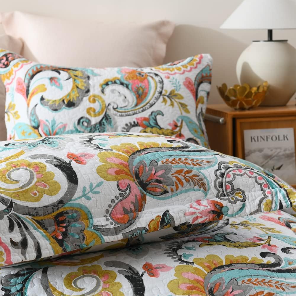 VISIMISI Cotton Reversible Quilt Set King Size