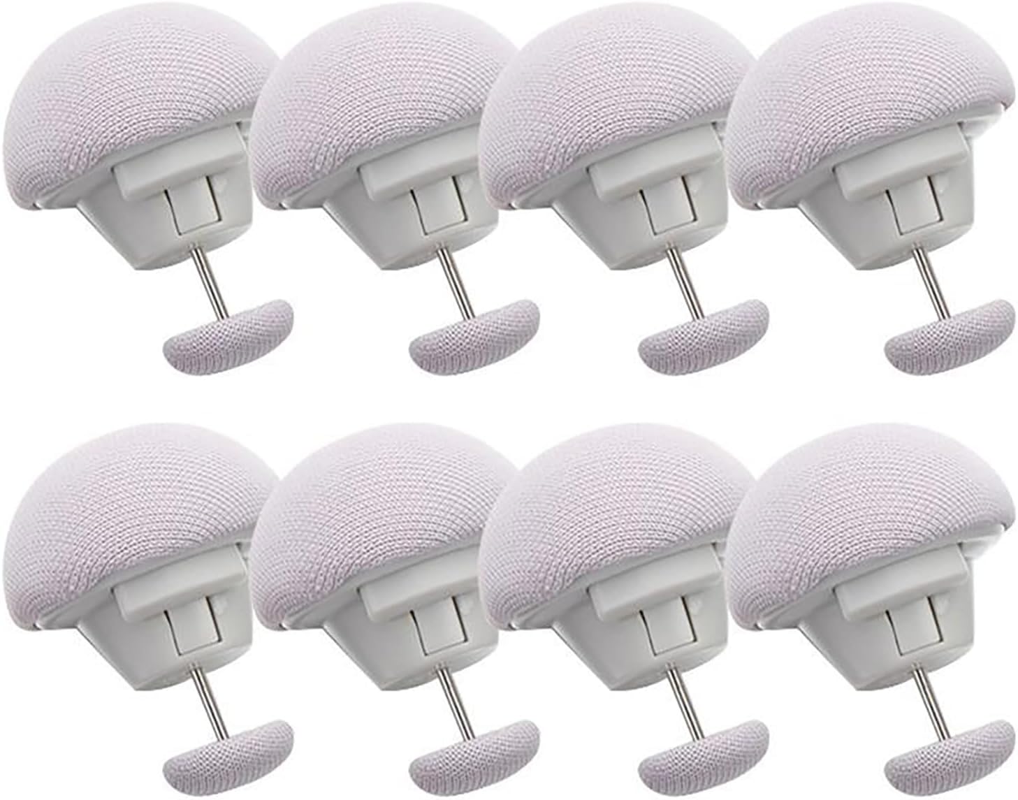 8 Pcs Mushroom Quilt Stand Clips Gray