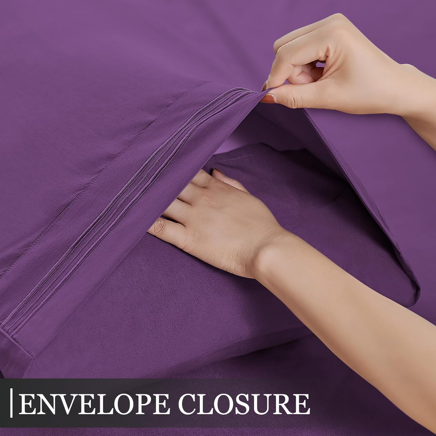 Yibeizi Twin XL Purple Cooling Microfiber Sheet Set