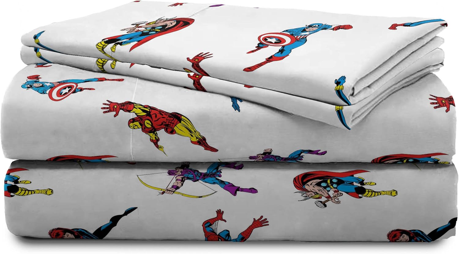 Saturday Park Marvel Avengers Full Sheet Set - 4 Piece Organic Cotton