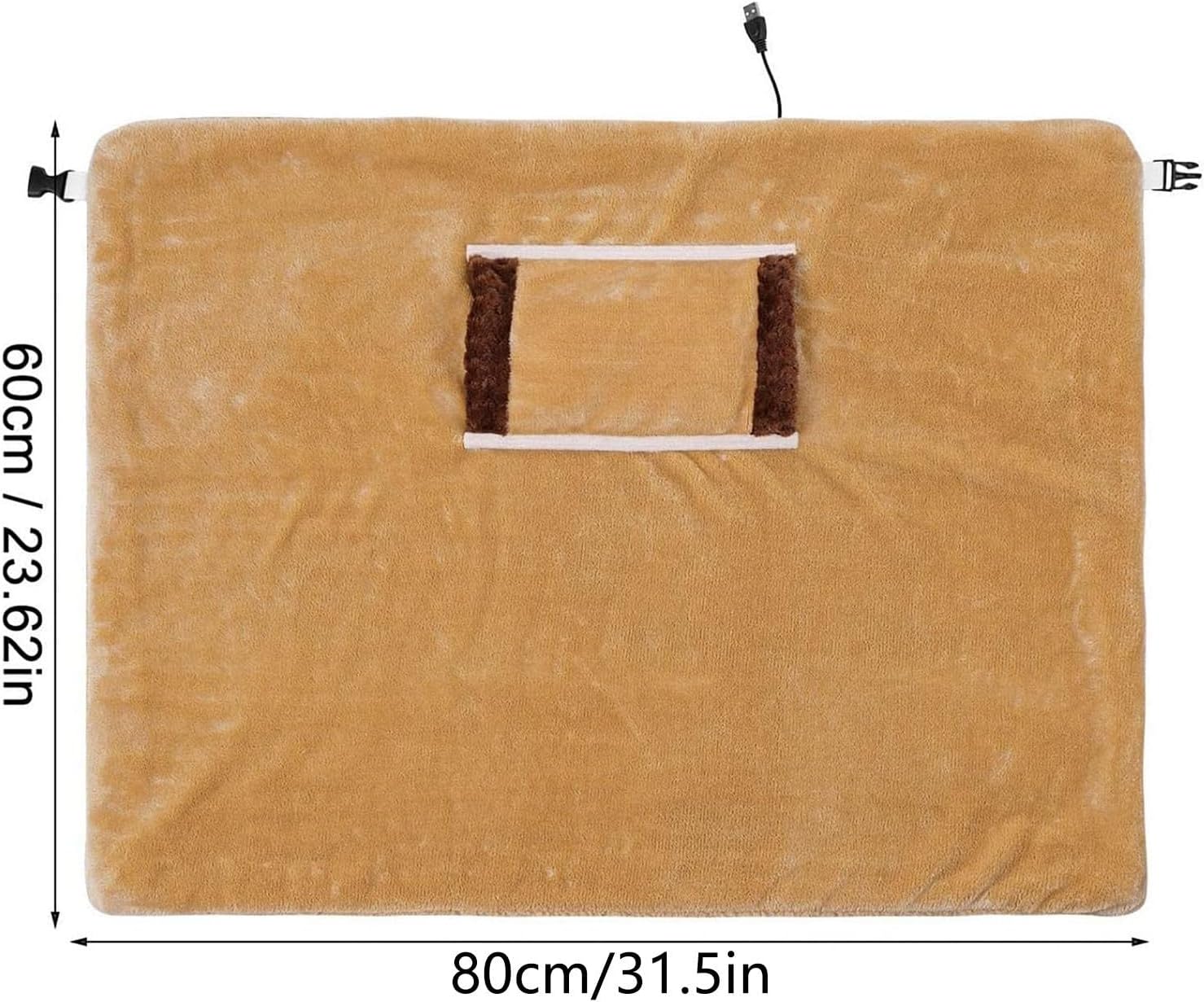 Electric Heated Throw Blanket with Pocket - Purple