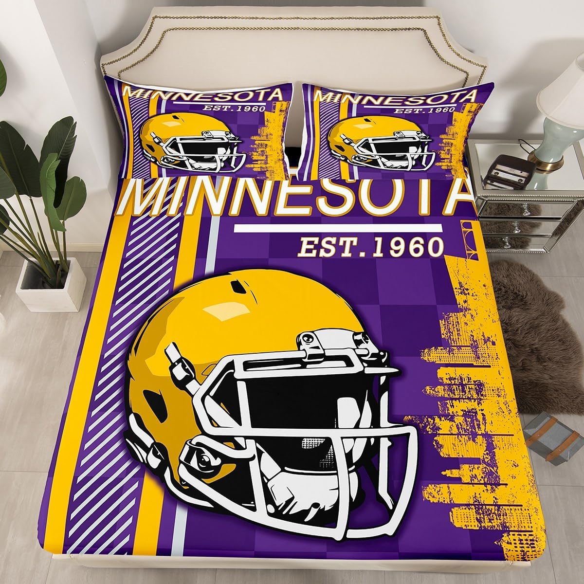 Erosebridal Boys Football Bed Sheet Set