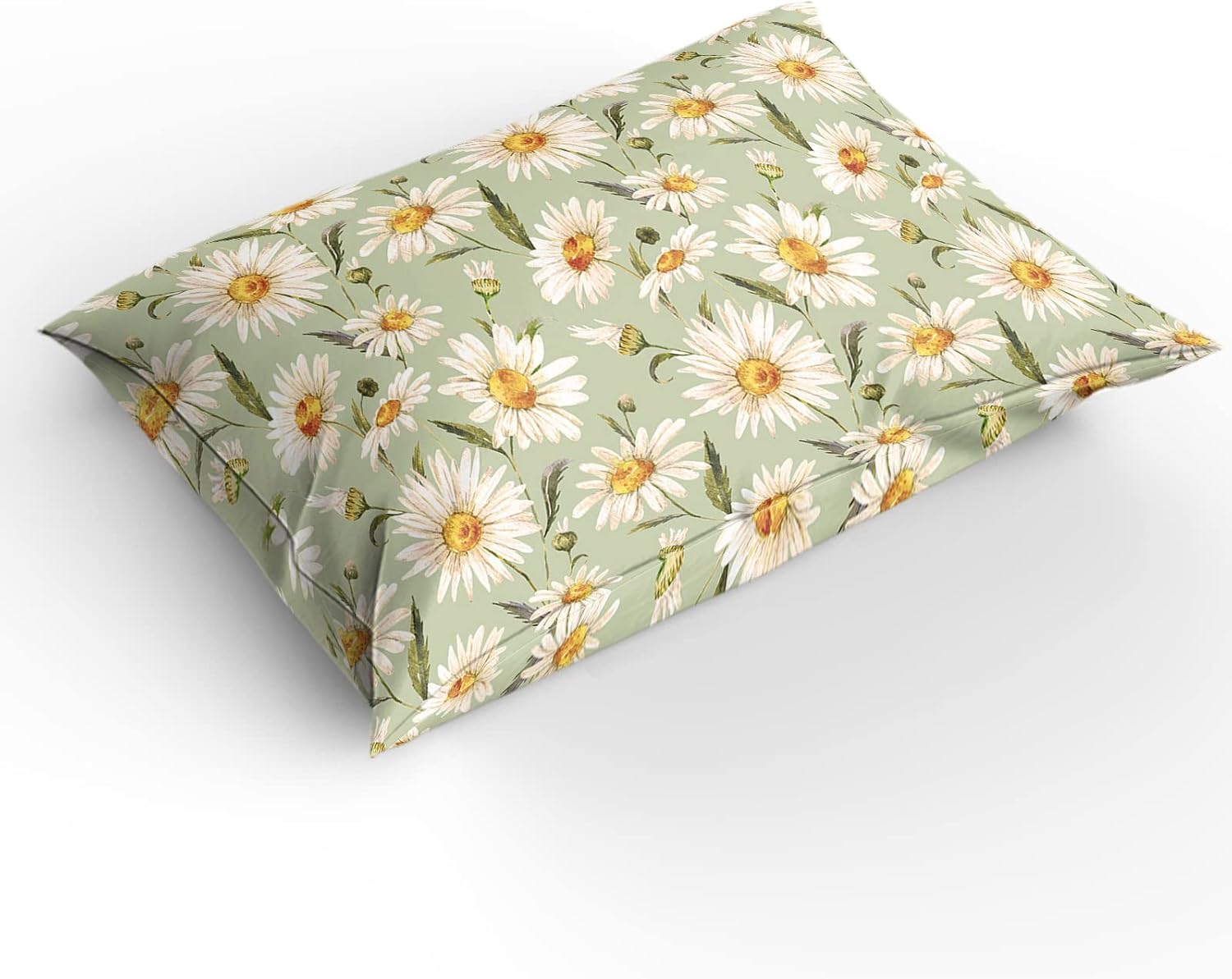 OComster California King Duvet Cover Set with Daisy Flower Pattern