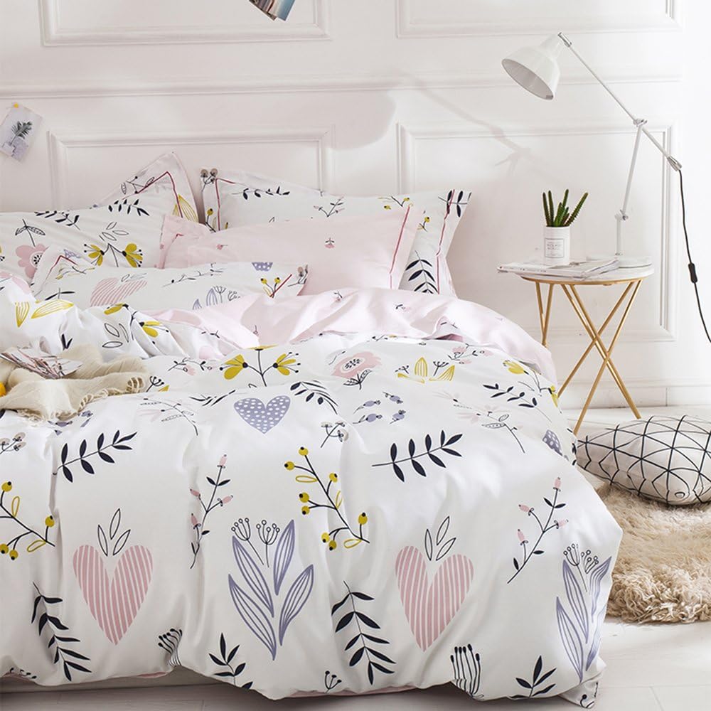 OTOB Soft Pink Floral Duvet Cover Set