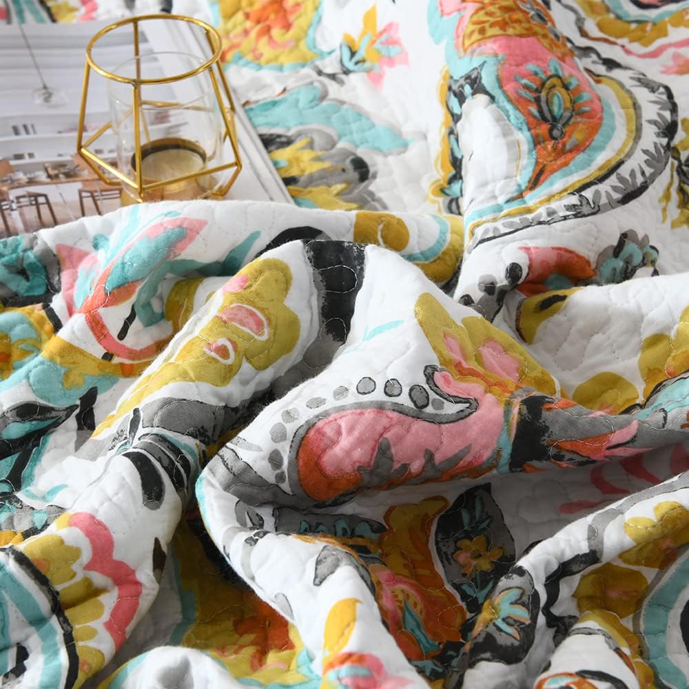 VISIMISI Cotton Reversible Quilt Set King Size