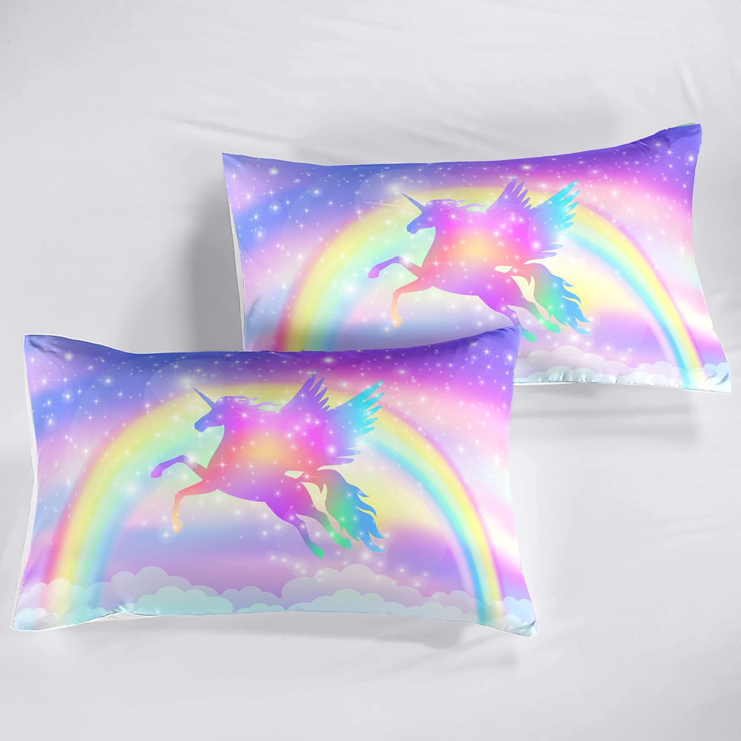 Kids Comforter Bedding Set 3 Piece Rainbow Twin