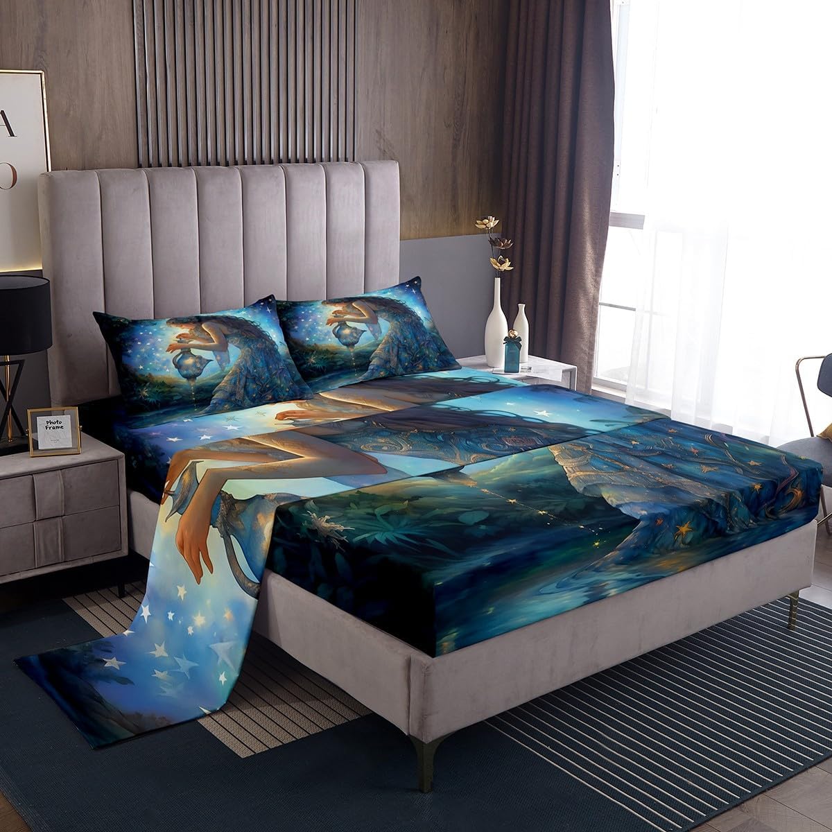 Erosebridal Starry Sky Sheet Set Full Size 4 Pcs