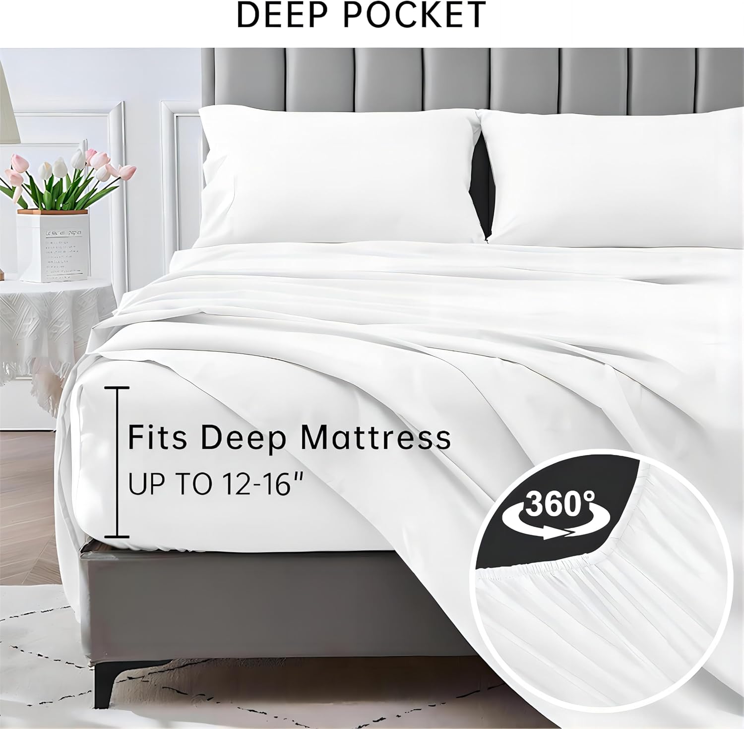OmErsa Twin XL Sloth Bed Sheet Set Soft Microfiber Wrinkle Free