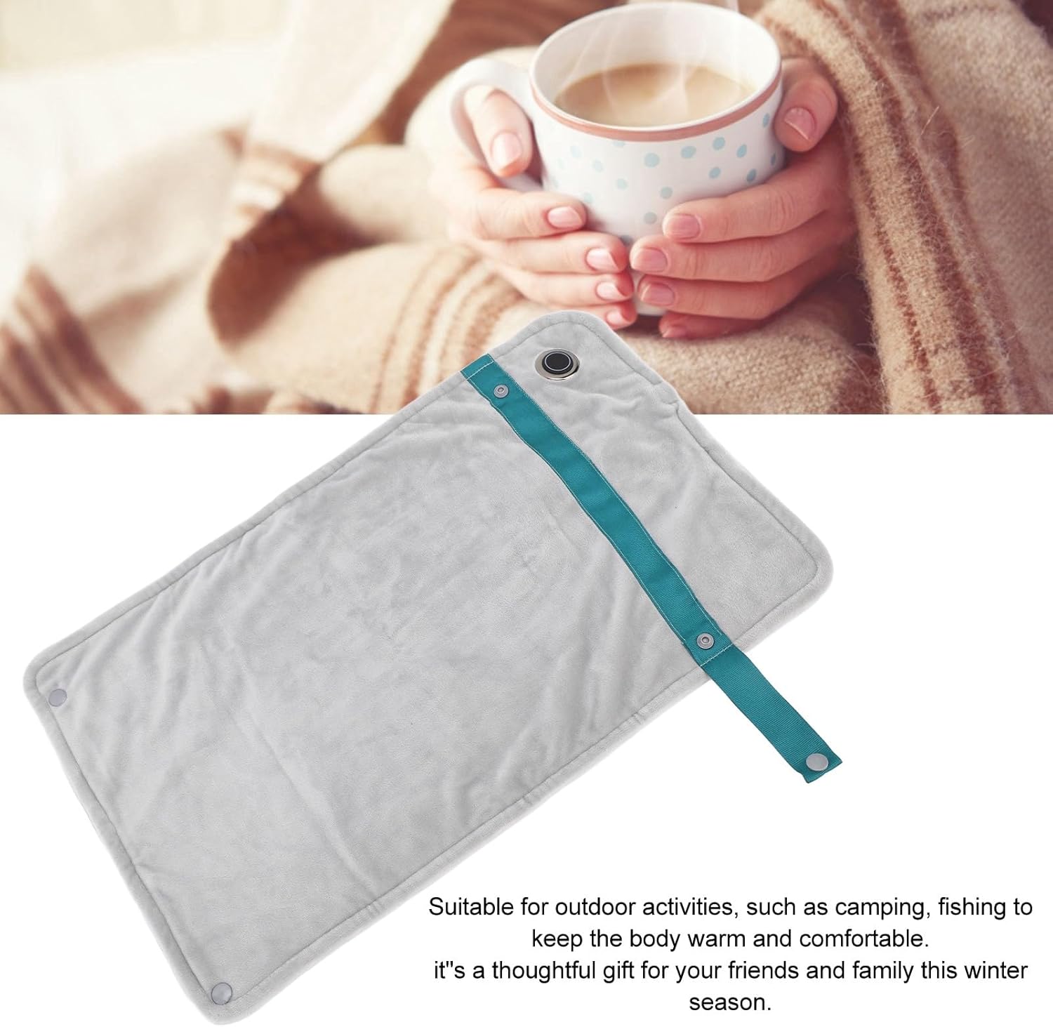USB Heated Blanket with Temperature Control - Silver