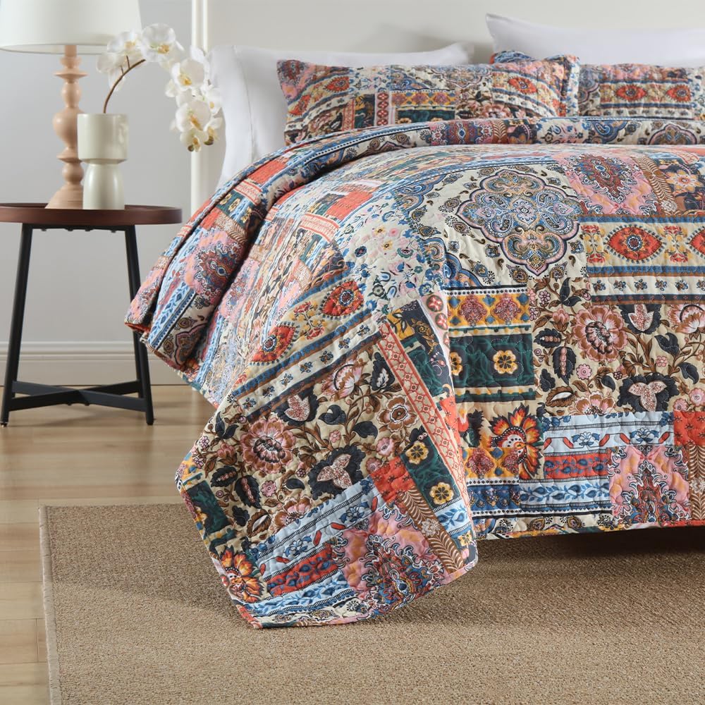 VISIMISI Cotton Reversible Quilt Set King Size 1