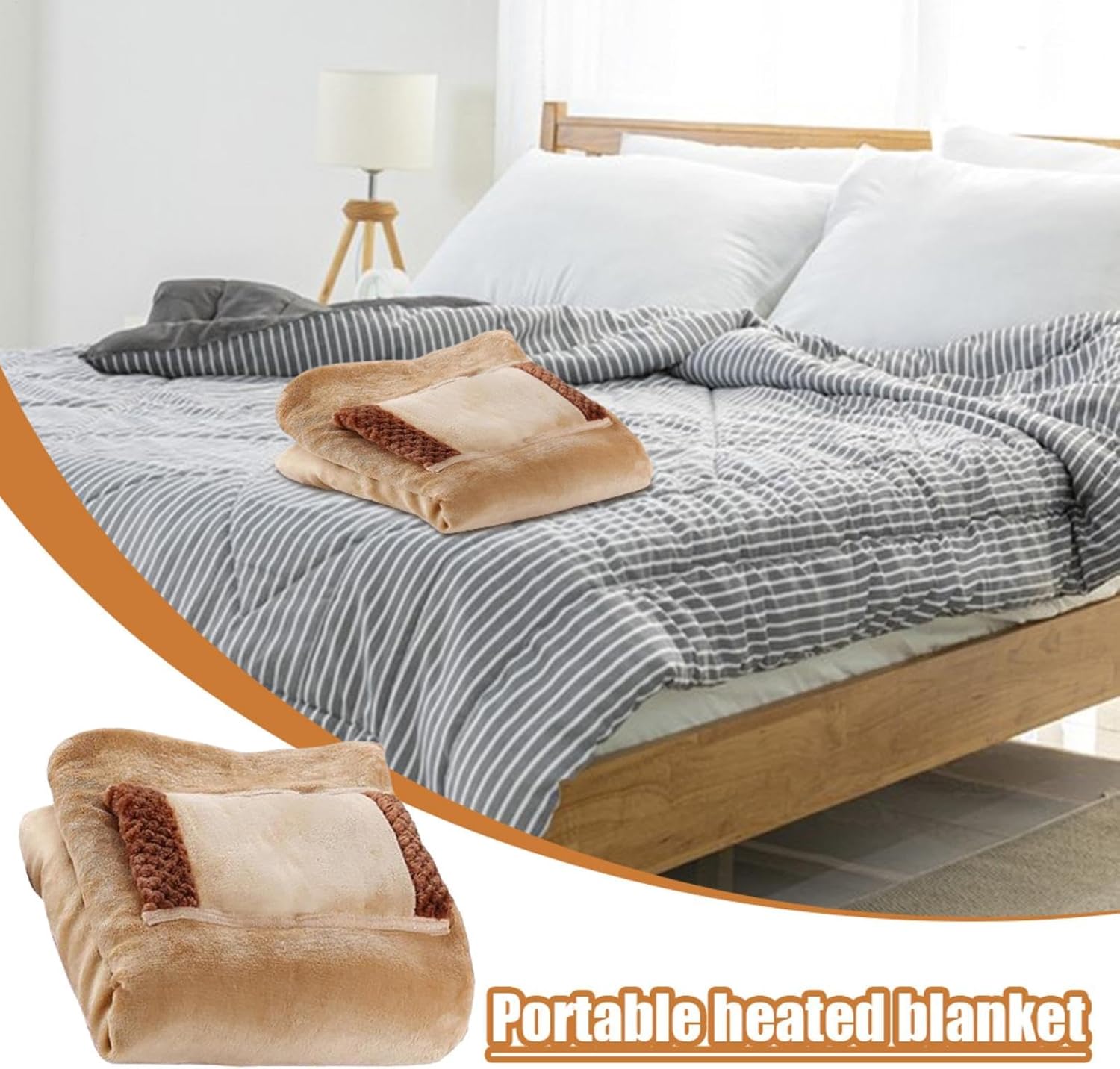 USB Rechargeable Heated Blanket with Weighted Design for Cozy Comfort