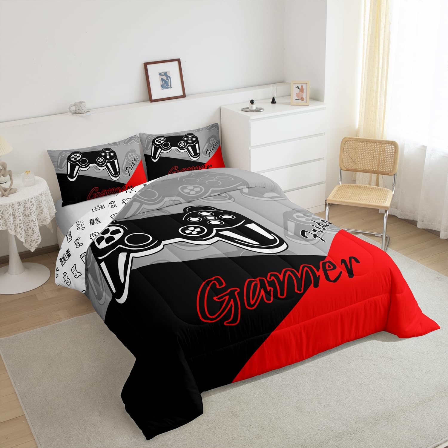 Feelyou Gamer Comforter Set for Boys Teens