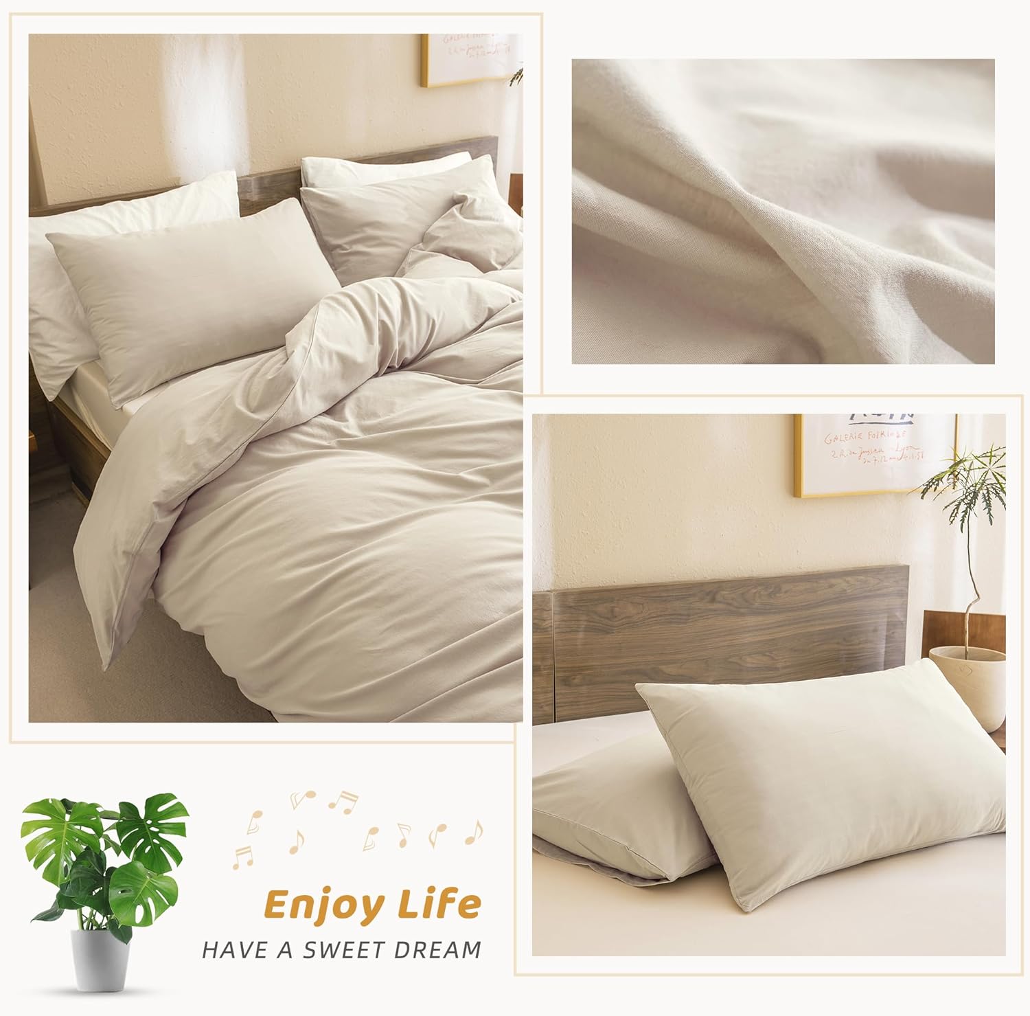 Sanracie Queen Comforter Set 3 Piece 100 Cotton