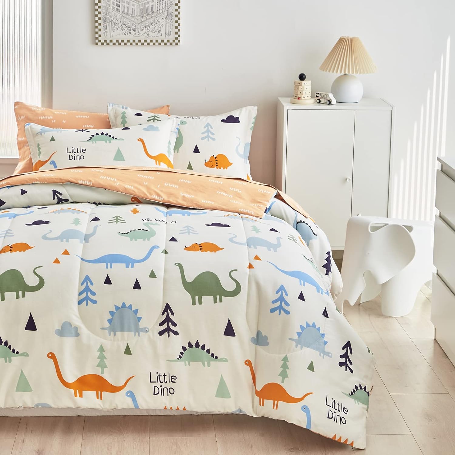 Joyreap Dinosaur Reversible Bed in a Bag Set Queen Size