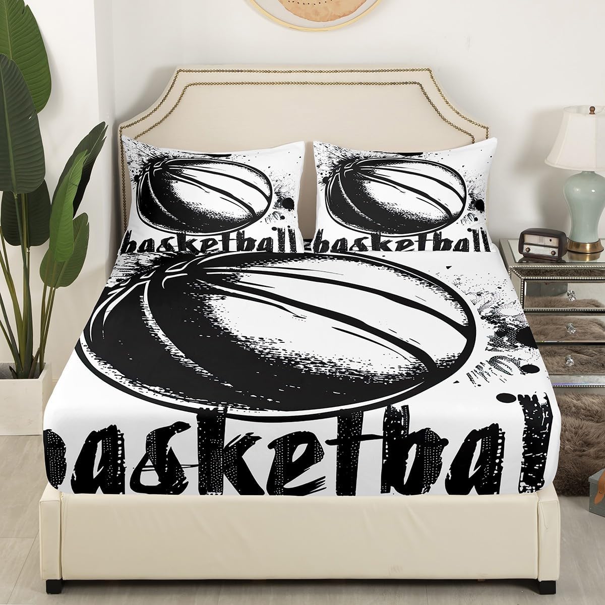 Erosebridal Basketball Bed Sheet Set Twin Size 1
