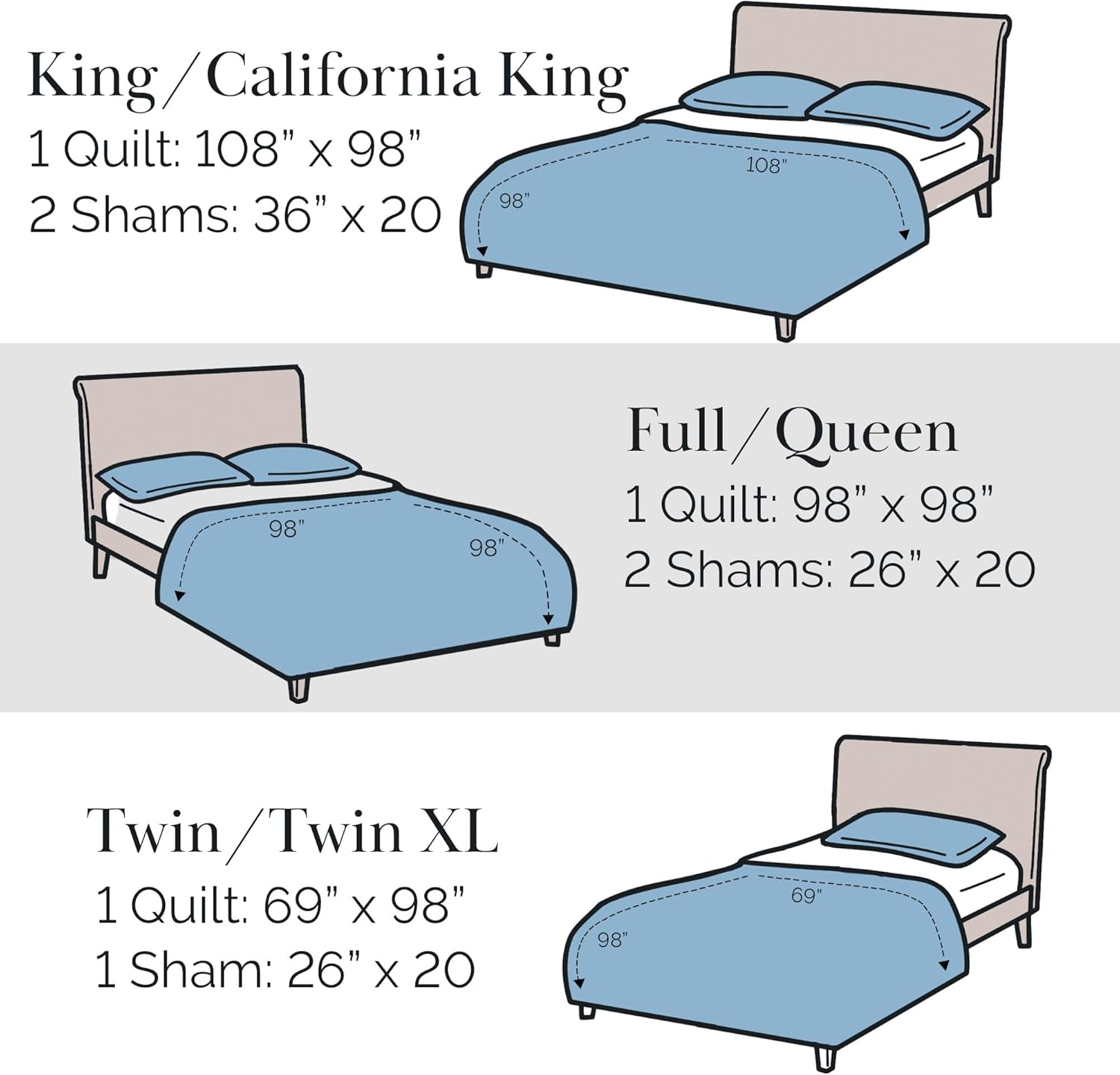 Southshore Fine Living Twin Quilt Set with Pillow Shams